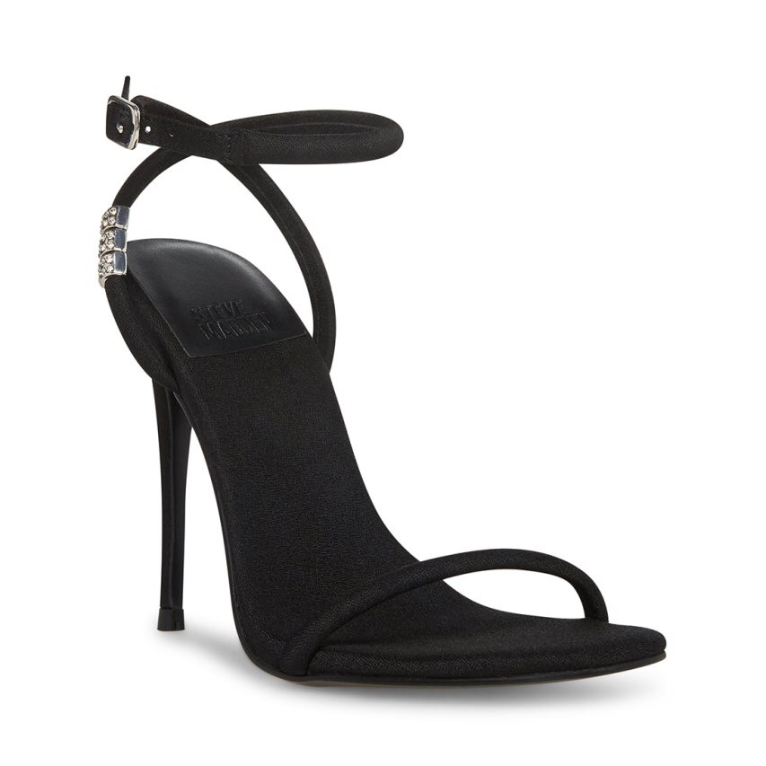 Black Steve Madden Nadine Women's Heels Sandals | PH 9532OKU